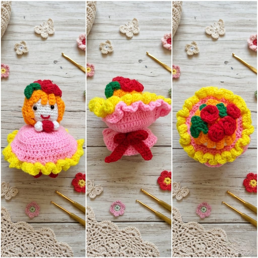 Handmade Reversible Crochet Doll β 2-in-1 Storytelling Flip Doll for Gifting & Kids - Image 3