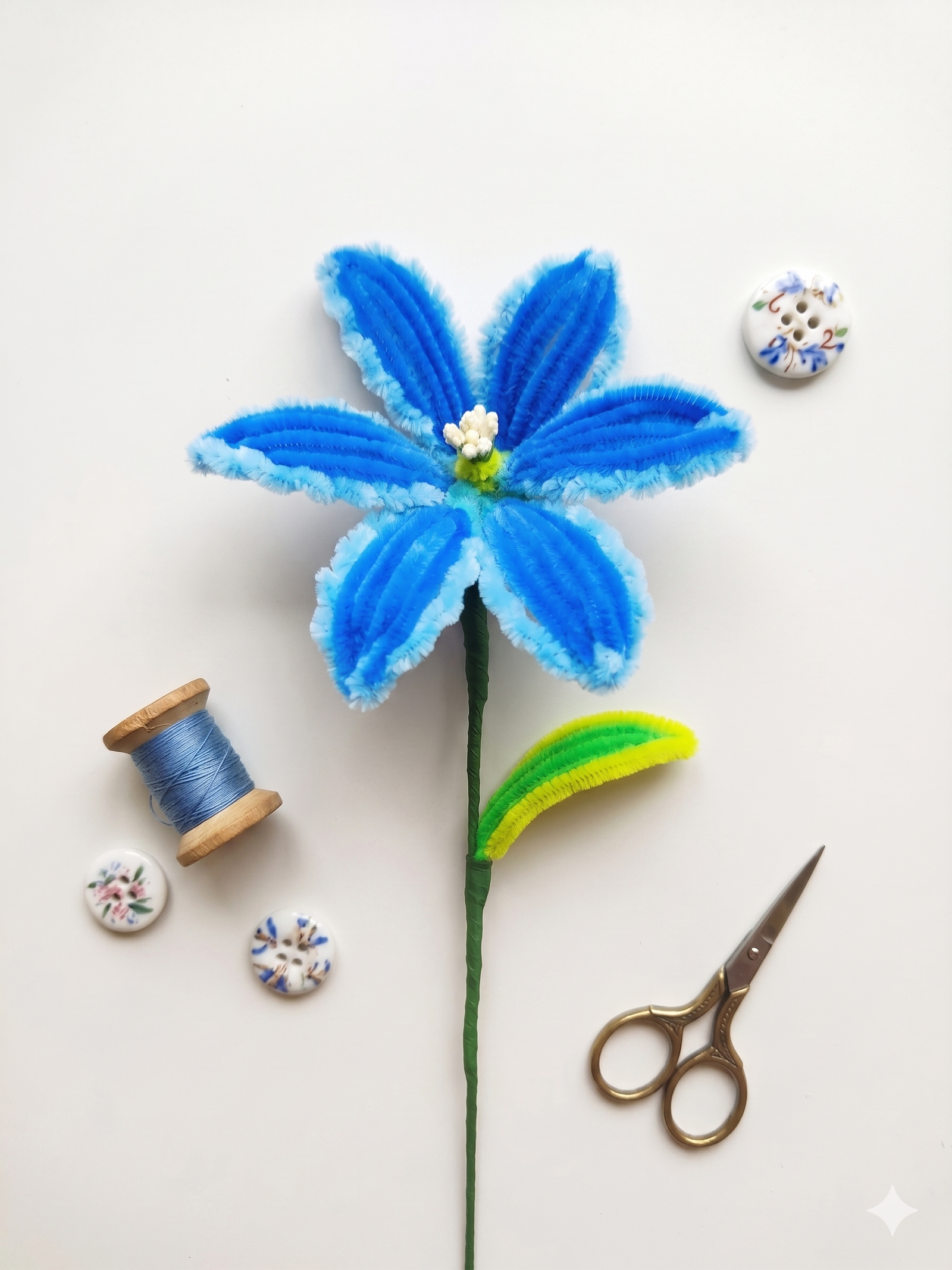 Handmade Blue Lily β Hamesha Khili Rahegi