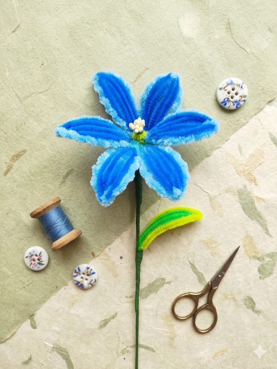 Handmade Blue Lily β Hamesha Khili Rahegi - Image 2