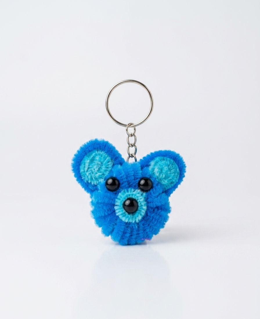 Handmade Pipecleaner Teddy Keychain