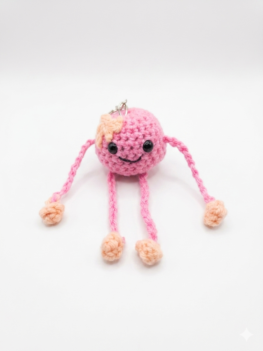 Cute Pink Keychain | Mini Amigrumi