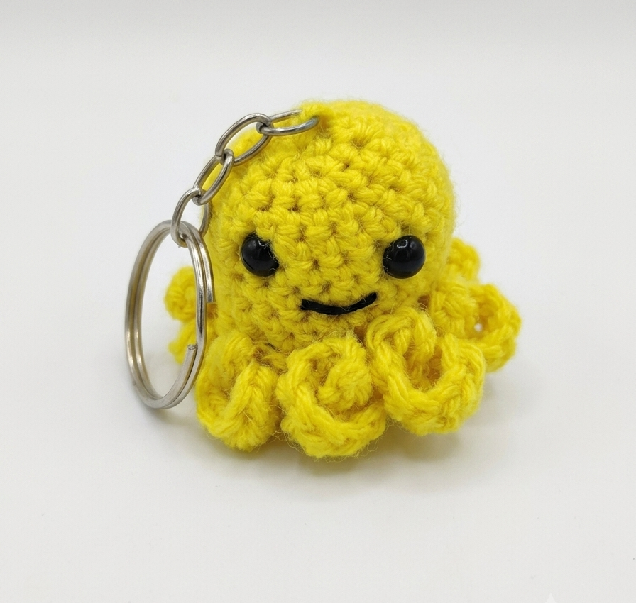 Cute Handmade Crochet Octopus Keychain | Mini Amigurumi