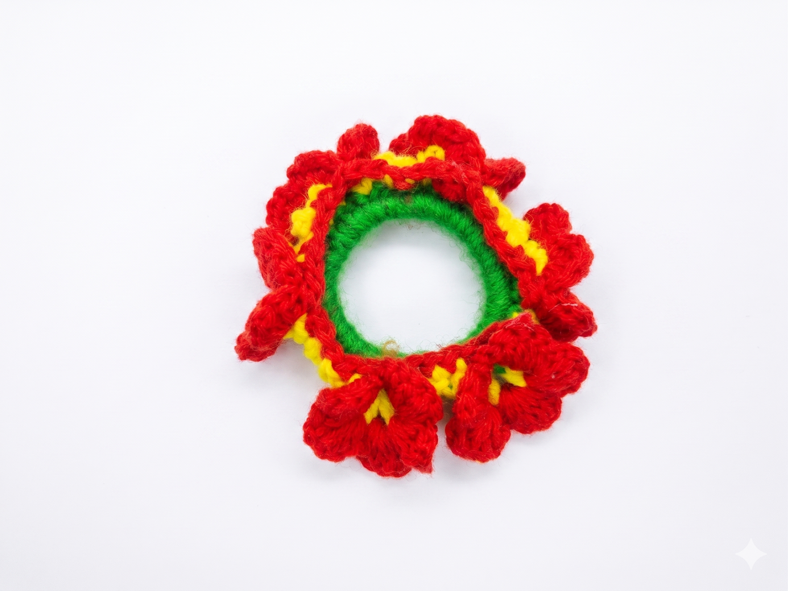 Crochet Floral Scrunchie β Handmade Hair Accessory - Image 2
