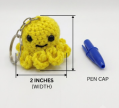 Cute Handmade Crochet Octopus Keychain | Mini Amigurumi - Image 6