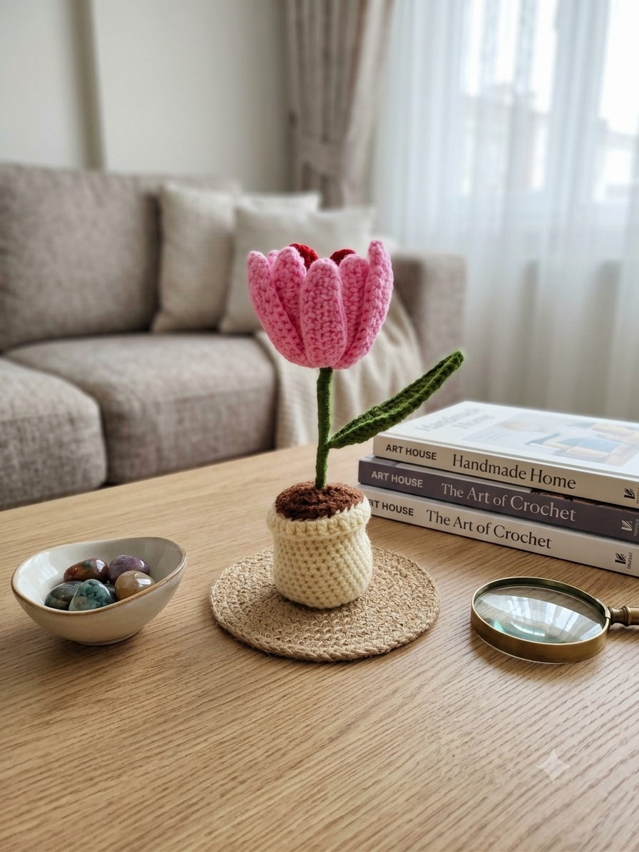 Lily opens with heart ❤️| Handmade crochet flowers - Image 4