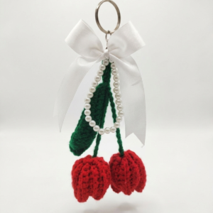 Crochet Tulip Keychain