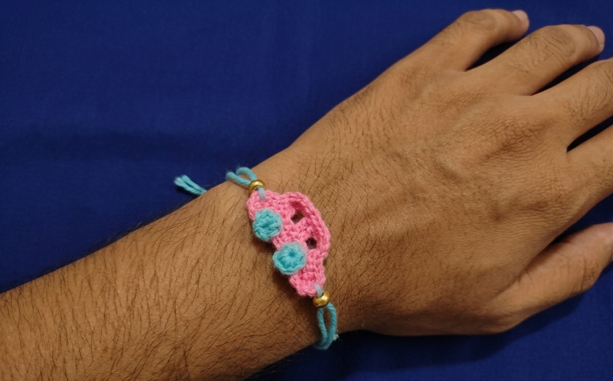 Crochet Car Rakhi | Handmade Crochet Rakhi
